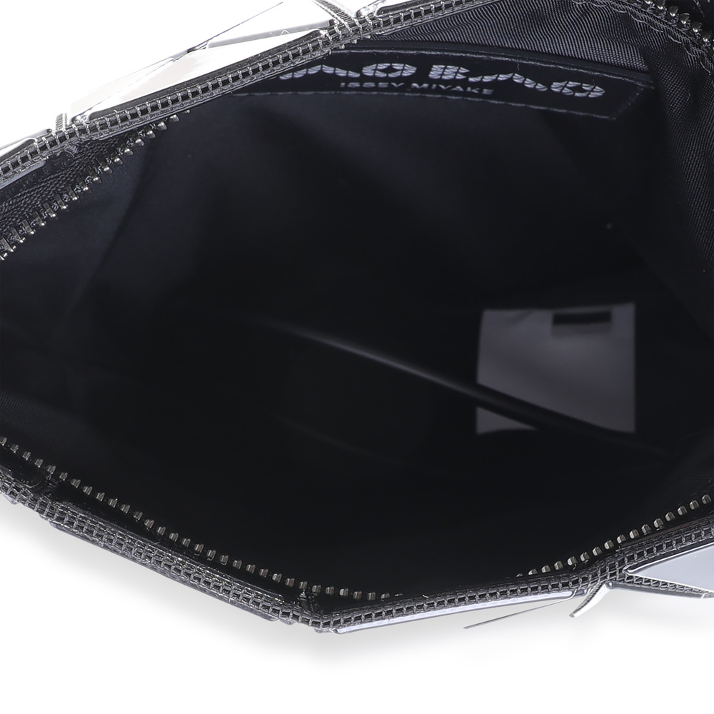 Bao Bao Issey Miyake Gray & Silver Vinyl Prism Mini Pochette Matte - Picture 2 of 7